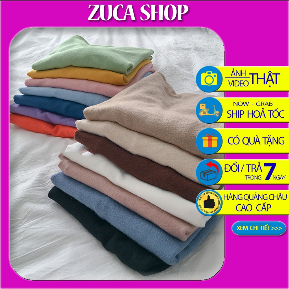 [SIÊU HOT] Áo len mỏng dài tay cổ tim sang chảnh cực xinh cực nhiều màu Zuca Shop