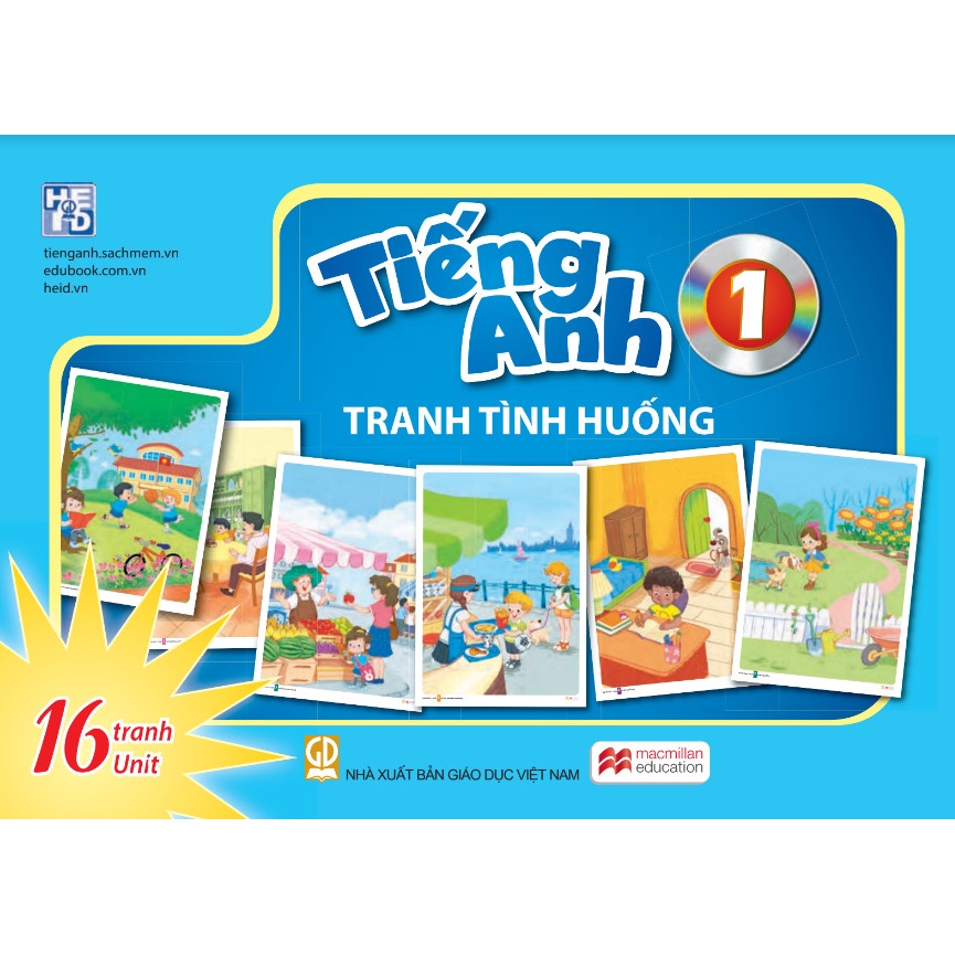 Sách - Bộ tranh tình huống Tiếng Anh lớp 1 (HEID)