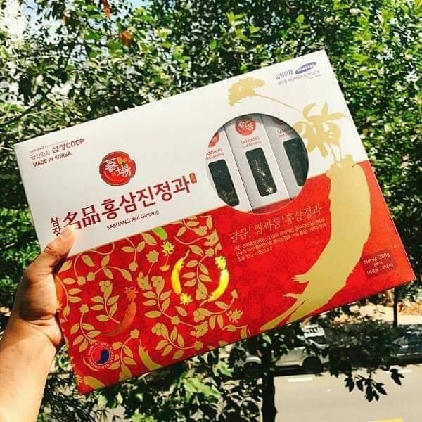 SÂM HOÀNG DIỆU -  Hồng sâm núi nguyên củ tẩm mật ong Samjang Hàn Quốc 8 củ date 11.2021