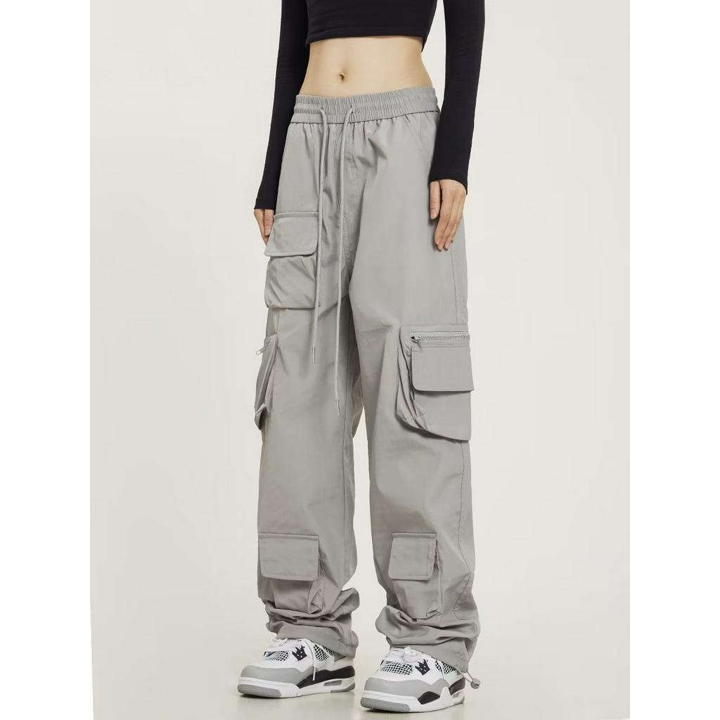 Quần Dài Eo Cao Có Túi Dây Rút Phong Cách Đường Phố Mỹ Hàng Mới 2023 Y2K Dành Cho Bạn Nữ