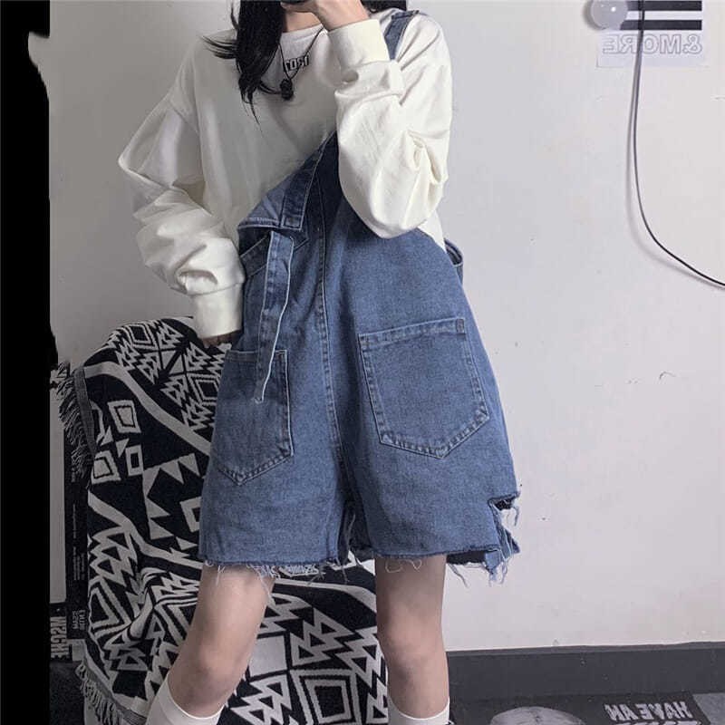 Quần yếm kaki, yếm nam nữ 2 dây phối màu thêu Aha, quần yếm Ulzzang form thụng UnisexHWQD56