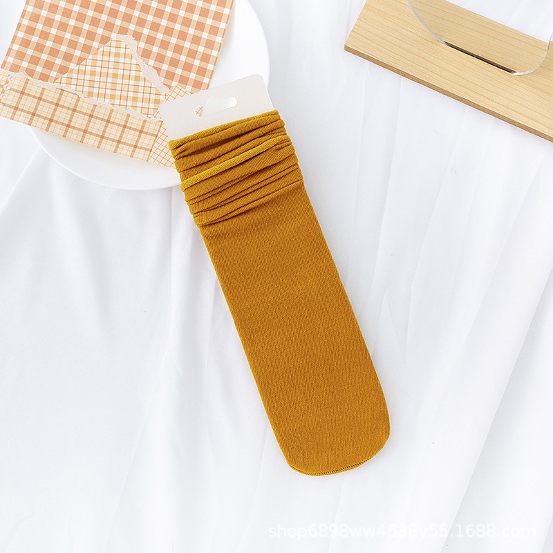 Tất vớ nữ nam cao cổ dài trắng dễ thương hàn quốc đẹp iLita chân thấp nhún đủ màu trơn đen, đỏ, vàng, xám, xanh