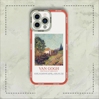 Ốp lưng iphone samsung xiaomi oppo cạnh vuông JM Case Van Gogh tranh vườn hoa