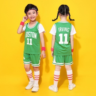 Bộ đồ thể thao bóng rổ phong cách cá tính có tay cho bé trai và bé gái
