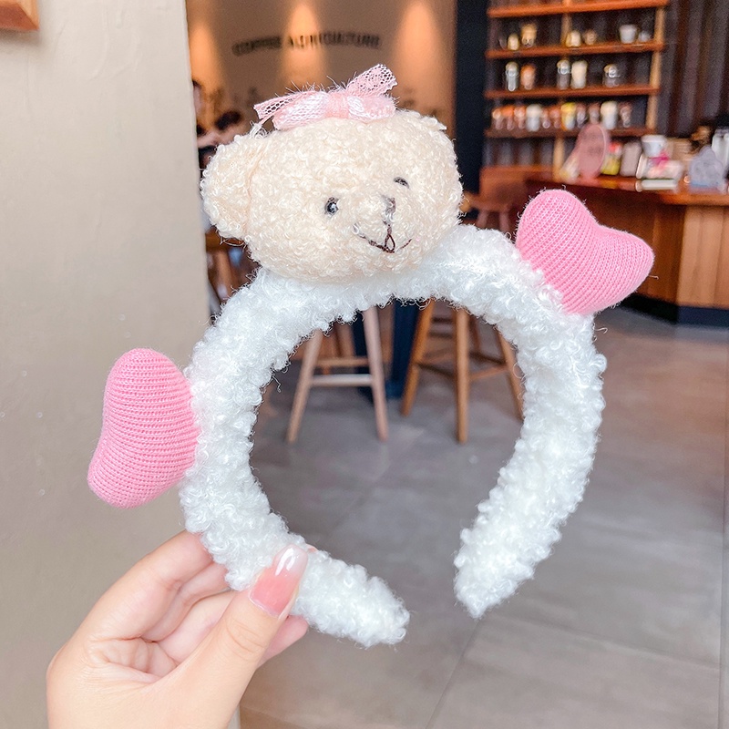 Băng đô cài tóc hình gấu bông dễ thương phong cách hàn quốc dành cho nữ