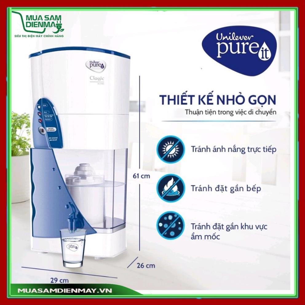 Bình Máy lọc nước sạch uống Unilever Pureit Classic 9 lít không cần dùng điện cắm điện - Hàng chính hãng