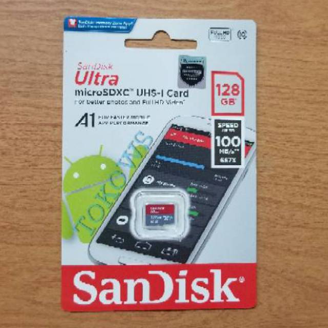 Micro Sd A1 Sandisk Ultra Microsd 128gb A1 100mb / S Microsdxc Uhs-I Micro Sd A1