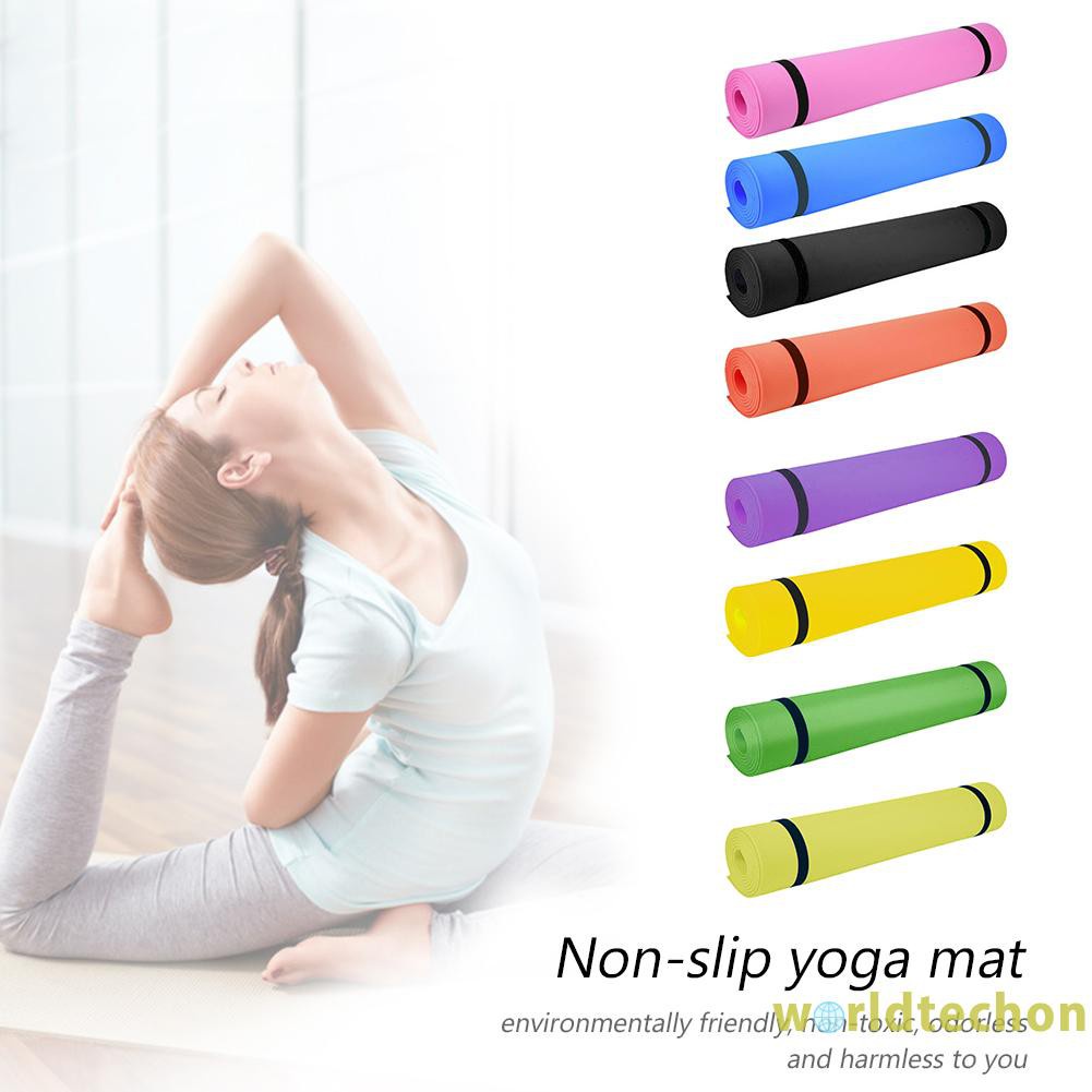 READY STOCK 173 X 60 X 0.4cm Non-Slip EVA Yoga Mat Fitness Pilates Gym Exercise Carpet