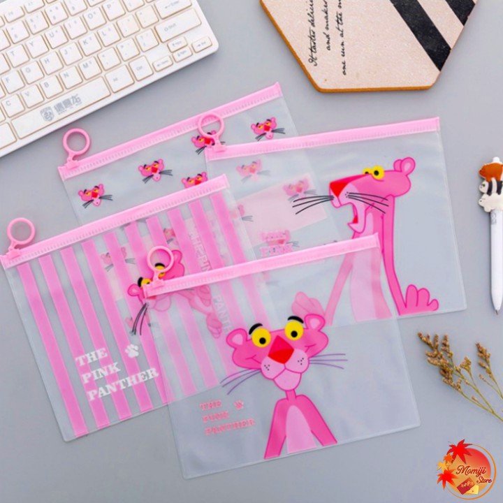 Túi Zip đựng bút A5 (Mẫu Báo hồng Pink Panther)