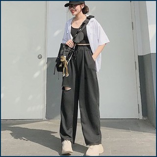 Quần ống rộng rách gối siêu hot giành cho nữ , unisex hot hit