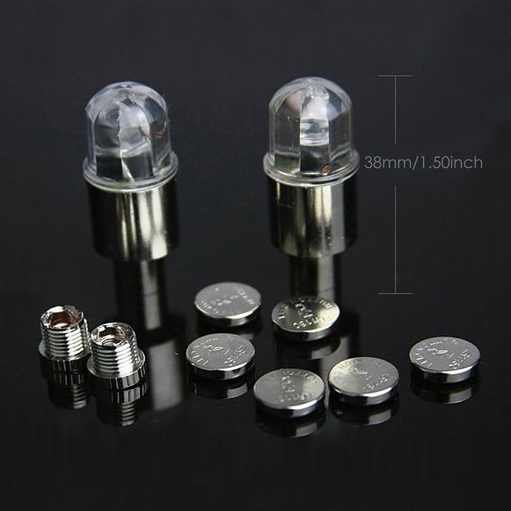 Nắp van bánh xe đạp có đèn LED cảm biến rung thông dụng