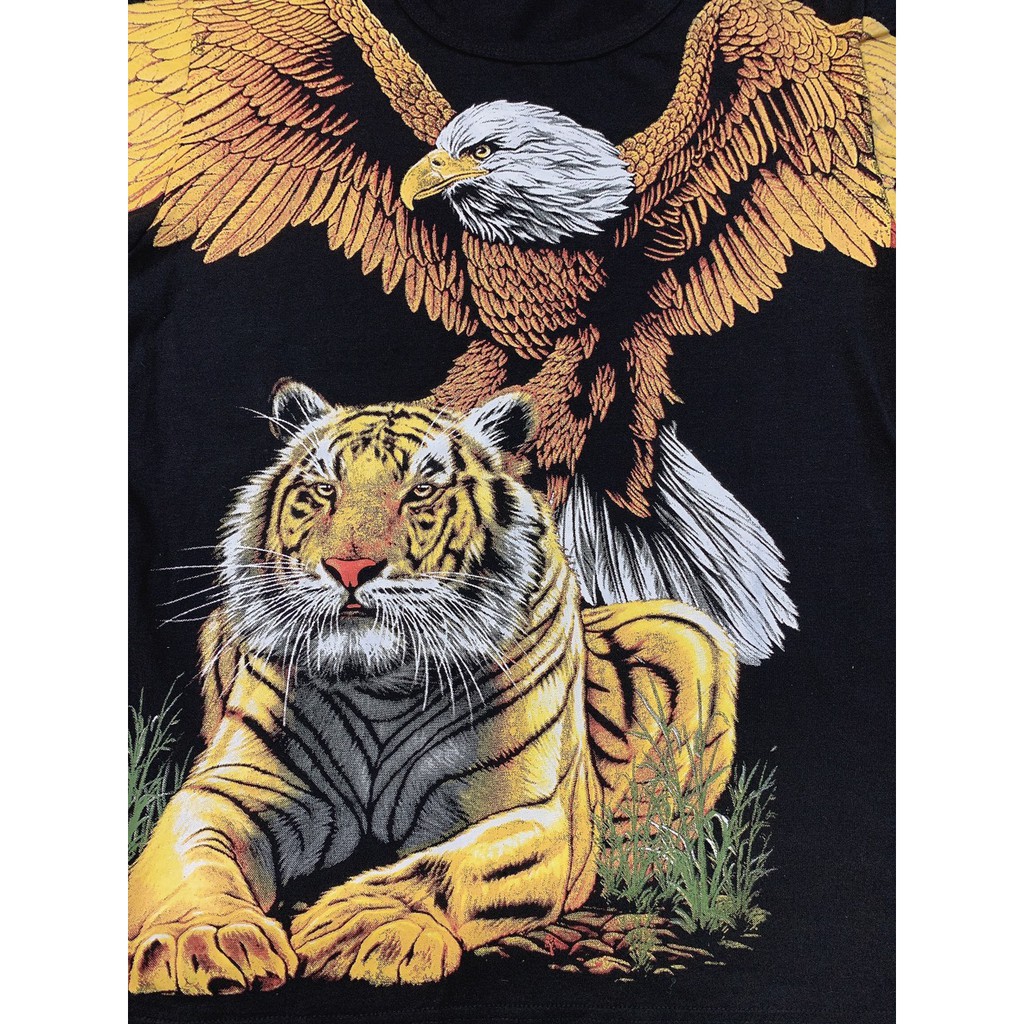 Aó Phông Nam In Hình 3D Hổ Đại Bàng Chất Thun Mát Mẻ - AP02 - Shop VK_Clothes