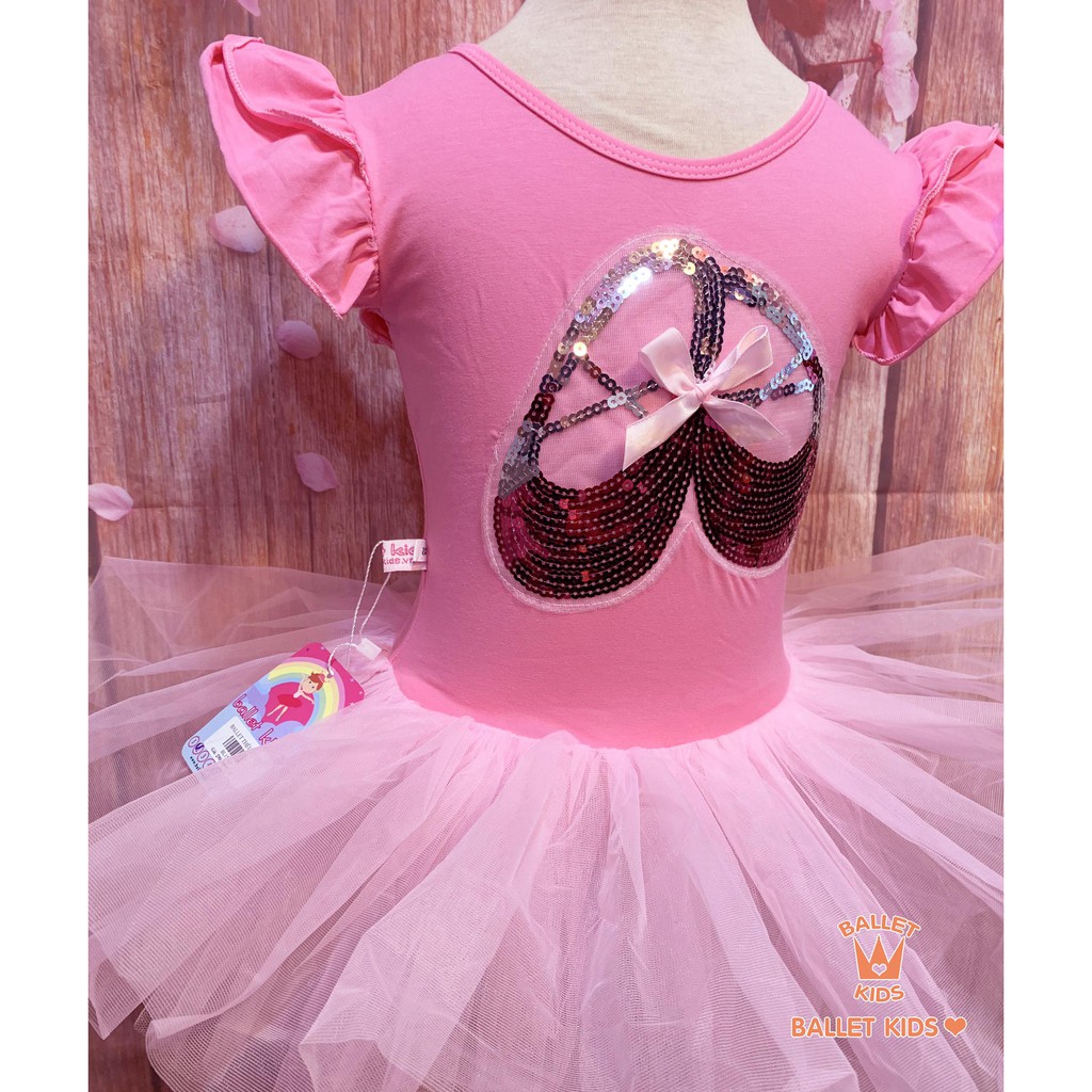 Váy Múa Ballet Trẻ Em Mẫu Kết Kim sa Hình Giày BL15