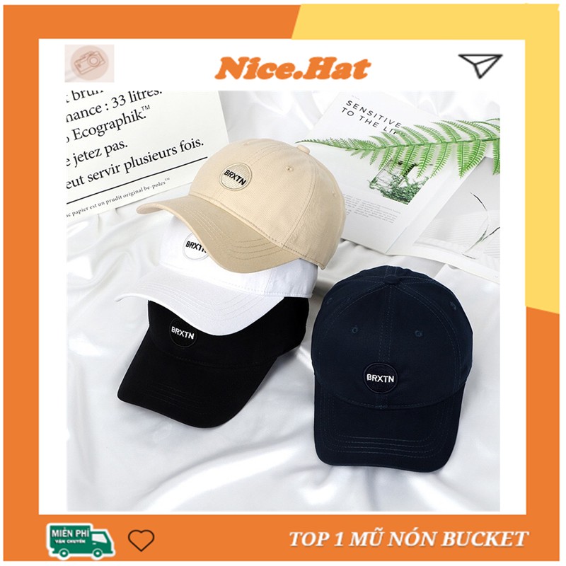 Mũ lưỡi trai, nón kết cao cấp chất kaki nhung thêu chữ BRXTN form unisex nam nữ nhiều màu- LT01