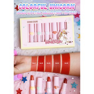 Set son thỏi lì Sivanna COLORFUL UNICORN MAGIC LIPSTICK COLLECTION HF4025 (5cay)