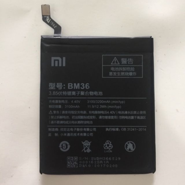 Pin xịn cho xiaomi mi5s BM36 bảo hành 6 tháng