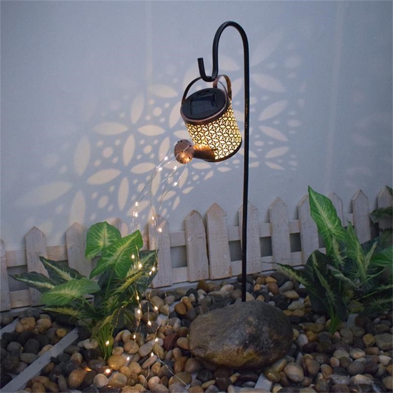 Đèn Trang Trí Sân Vườn Đèn Trang Trí Bình Tưới Nước Năng Lượng Mặt Trời Ngoài Trời Đèn Nghệ Thuật Sân Vườn Đèn LED Dây Vòi Hoa Sen Bằng Sắt Rỗng Trang Trí Cyn