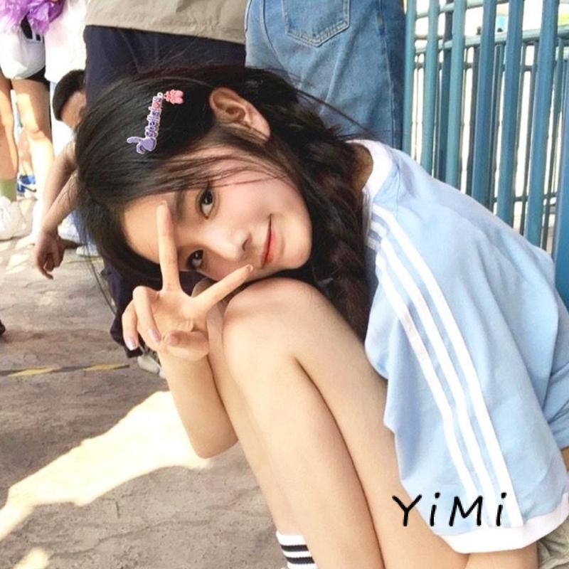 Kẹp tóc họa tiết chữ cái phong cách hoạt hình thời trang Hàn Quốc cho nữ