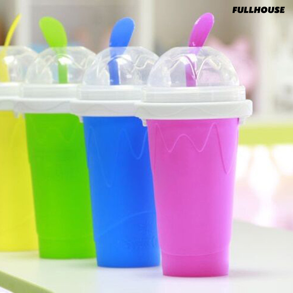 HOUSE ❤❤ Smoothies Cup Eco-friendly Double Layer Silicone Slushy Ice Cream Maker