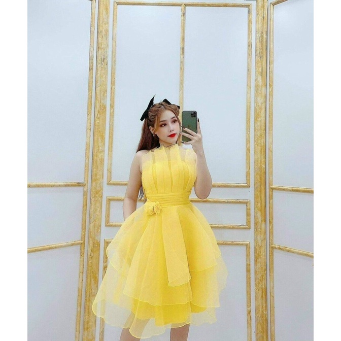 ĐẦM CÚP DỰ TIỆC BO EO XOÈ 3 TẦNG full size S /M/L/XL ( ẢNH VÀ VIDEO THẬT DO CHỦ SHOP TỰ QUAY 10000%)