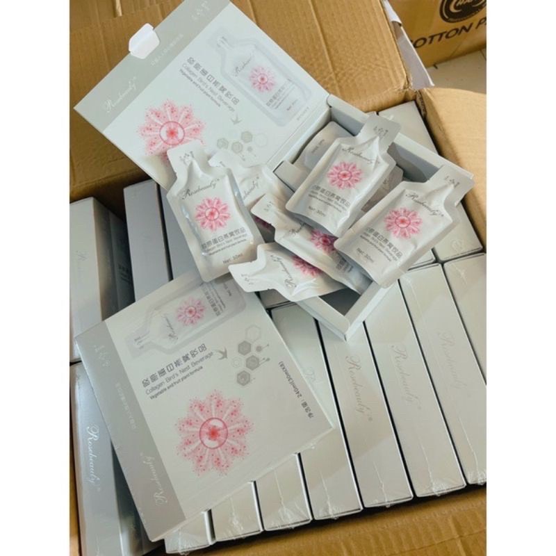 NƯỚC UỐNG COLLAGEN YẾN ROSEBEAUTY CÓ 8 TÚI NHỎ GIÚP LÀM ĐẸP DA -PINKSTORE