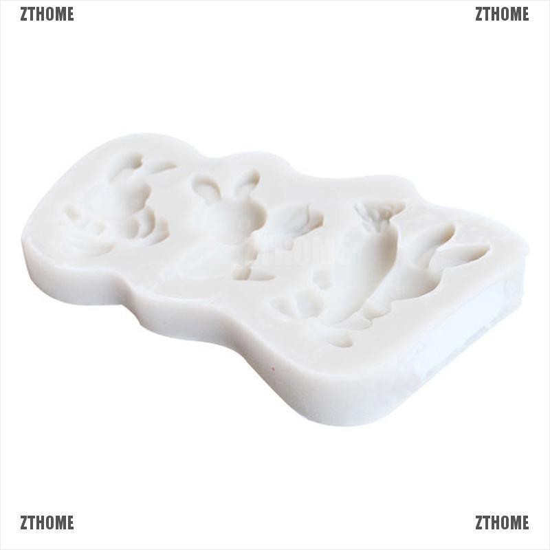 Khuôn Silicone Tạo Hình Làm Bánh Hình Thỏ Phục Sinh