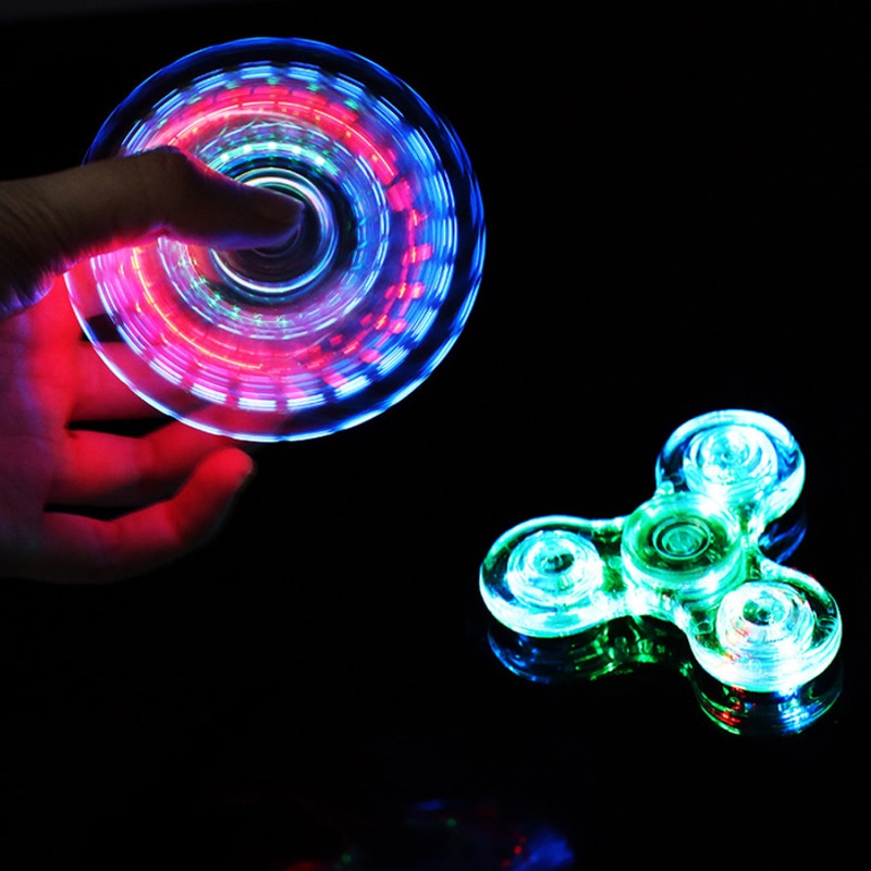 Con Quay Đồ Chơi Fidget Spinner Edc + Đèn Led Giúp Giảm Stress