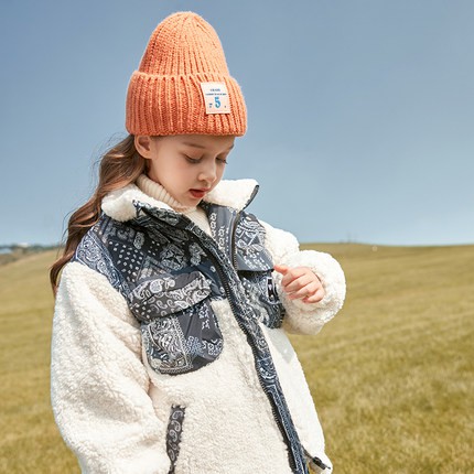 Mũ beanie dệt kim co giãn giữ ấm thời trang cho bé 3-8 tuổi