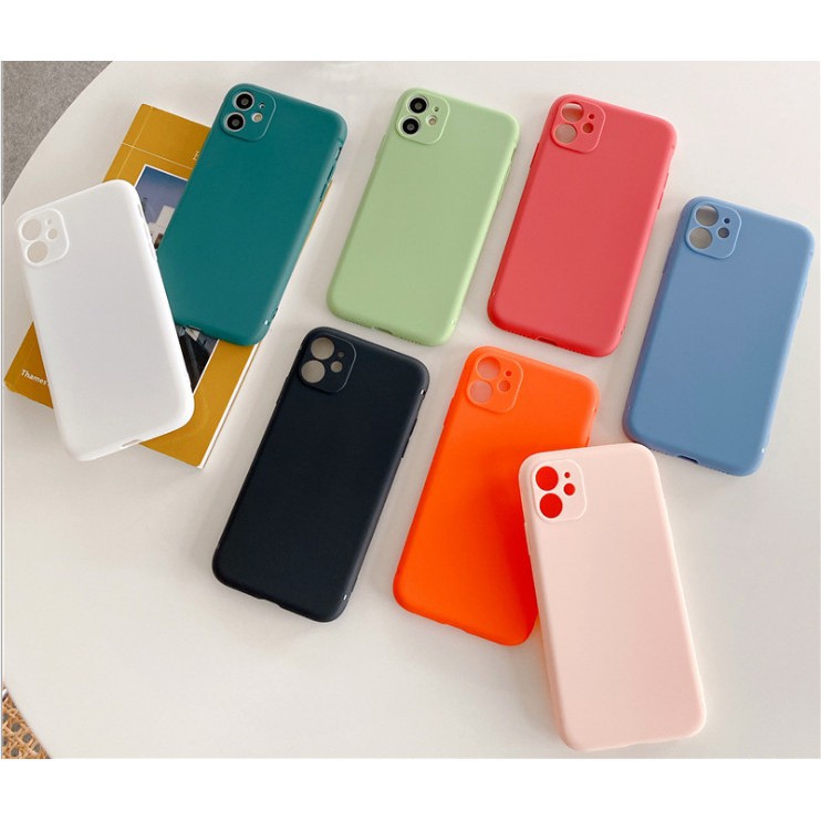 Ốp lưng dẻo màu cạnh vuông iPhone XR/11PRO/7G/11Promax/11/Xsmax/7plus/8plus/6plus_Nini.case
