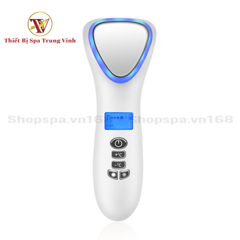 Búa điện di nóng lạnh massage ion ánh sáng sinh học trẻ hóa da D002