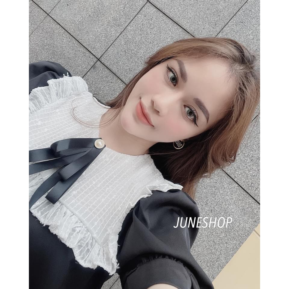Váy Bầu Công Sở Đầm Bầu Lịch Sự Mùa Hè Đi Làm Đi Chơi Cổ Bèo
