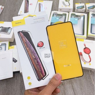 Kính cường lực baseus full màn hình có màng loa iphone 6/6s/7/8/plus/x/xs/xs max