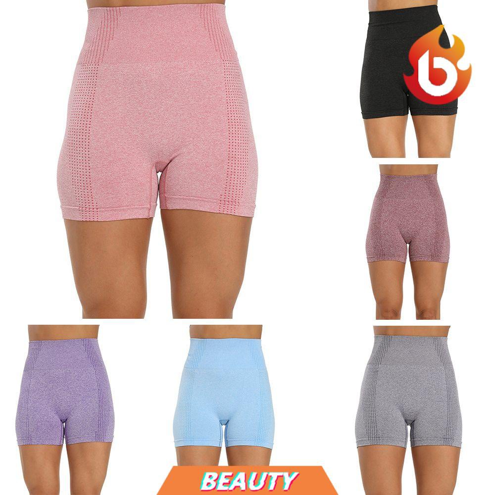 BEAUTY Female Shorts Push Up Leggings Yoga Pants Women Gym Fitness Seamless Slim Workout High Waist Running/Multicolor