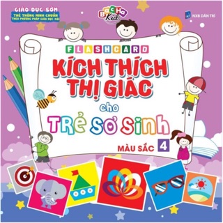 Thẻ dán tường kích thích thị giác cho trẻ sơ sinh 4 - Màu Sắc