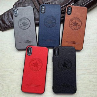 Ốp lưng cho iPhone Xs Max giả da Converse chống sốc siêu đẹp