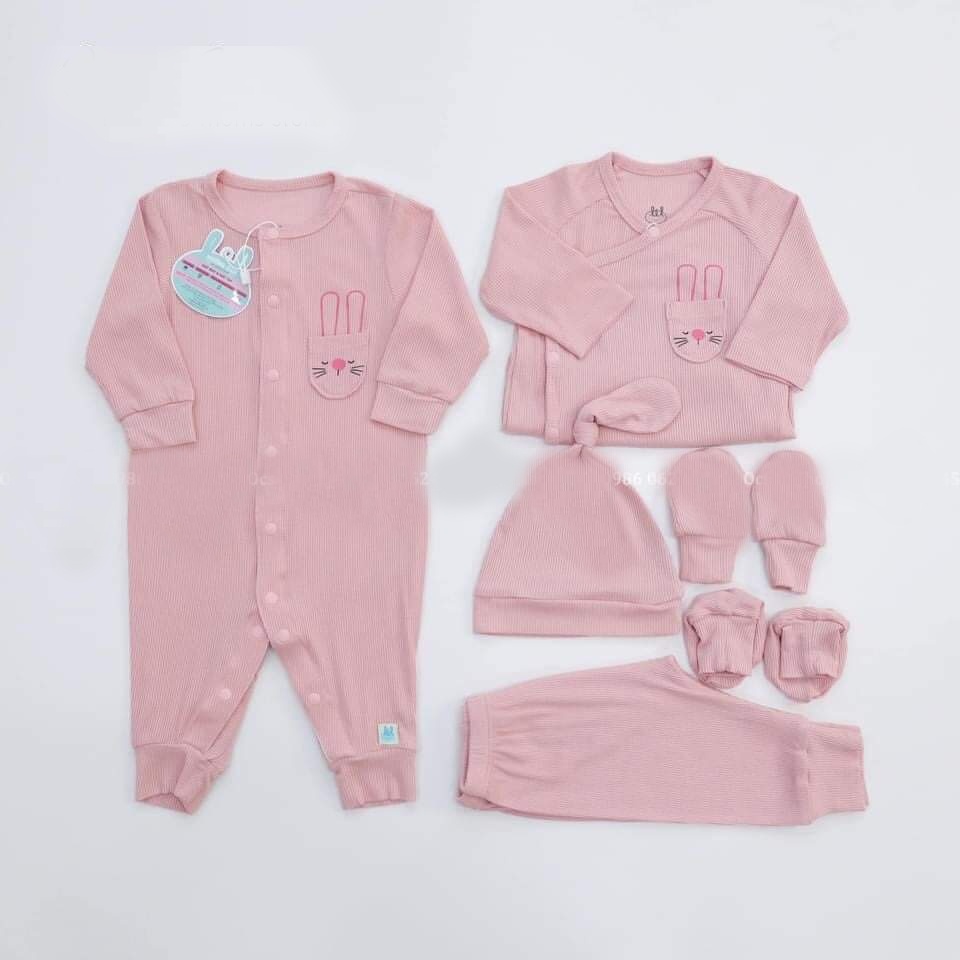 Bộ quần áo dài tay cho bé sơ sinh Little love - Lil vải tăm mềm mát cho bé trai, bé gái Kiến Baby Store