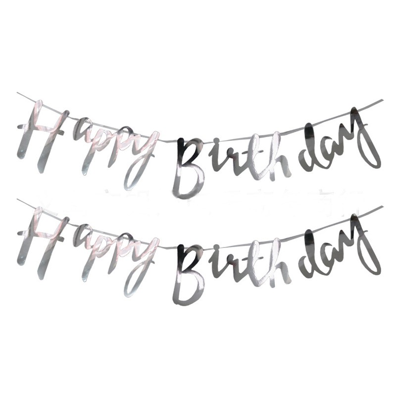 Chúc mừng sinh nhật Foil Banner Pennant Glitter Đảng treo trang trí nội thất