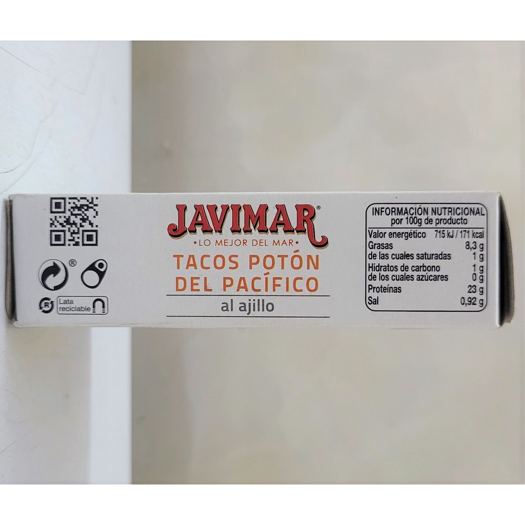 [Hộp 115g – XỐT TỎI] RÂU MỰC ĐẠI DƯƠNG CẮT LÁT [Spain] JAVIMAR Squid Legs Sliced with Garlic Sauce (tgc)