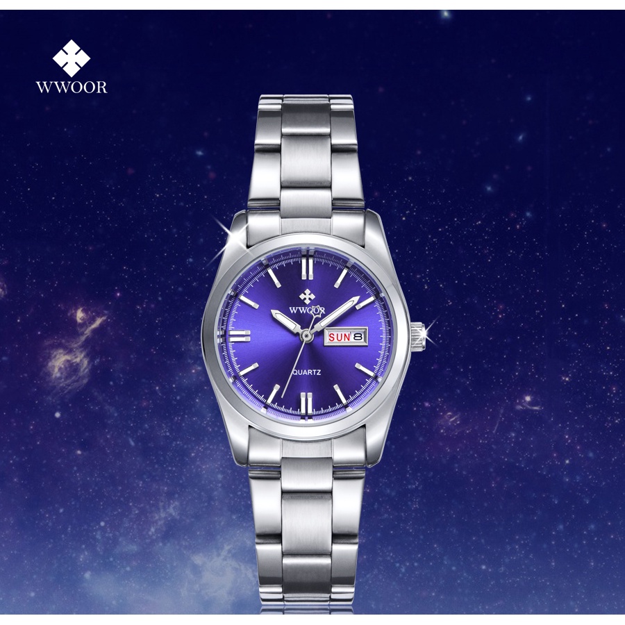 Đồng Hồ Quartz Wwoor Chống Thấm Nước Có Lịch 8804
