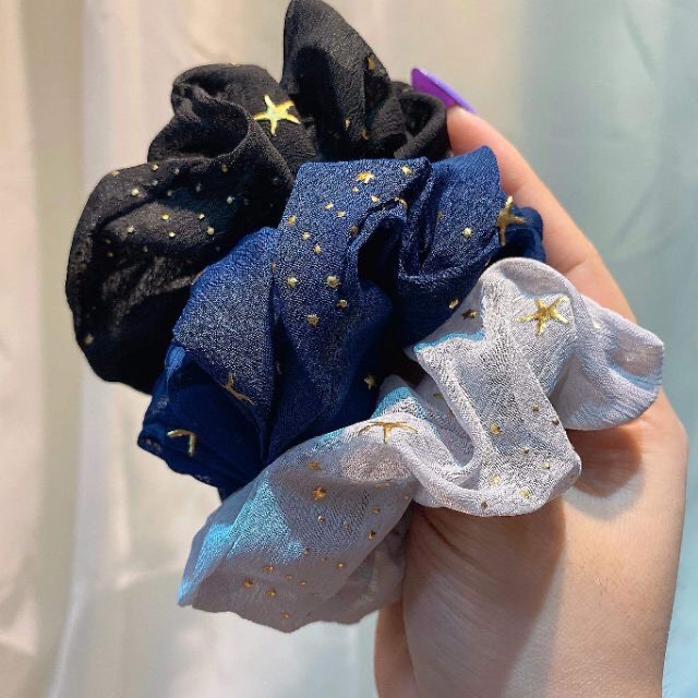 Dây buộc tóc Scrunchies hình ngôi sao đẹp phong cách Hàn Quốc hot trend