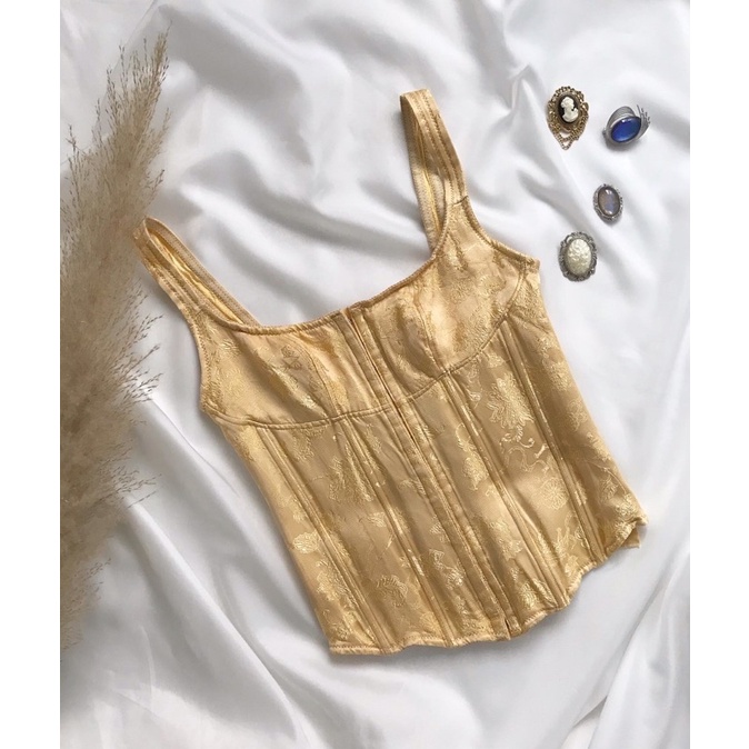 Áo corset màu vàng 2hand