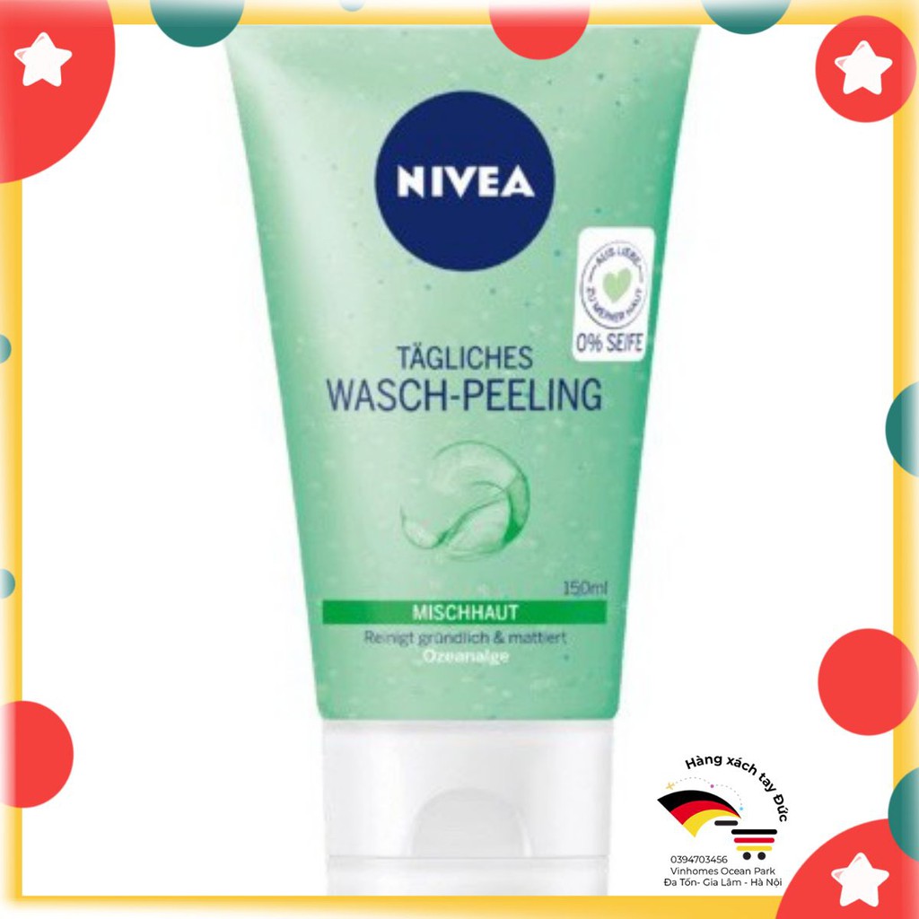 SỮA RỬA MẶT NIVEA TAGLICHES WASCH-PEELING, 150ML 💯 Hàng đức