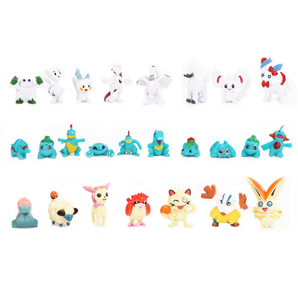 Set 24-120 mô hình đồ chơi Pikachu 2-4cm