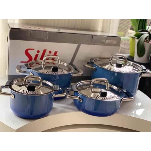 [CHÍNH HÃNG] Bộ 4 nồi Silit Nature blue