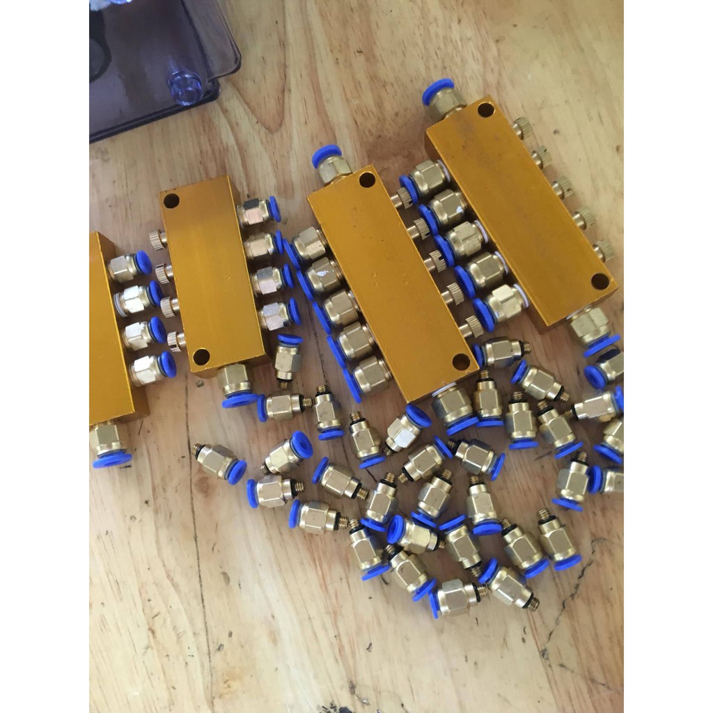 Bộ phận chia dầu sử dụng cho máy CNC đầu vào 6mm đầu ra 4mm chia 4 hoặc 5 đầu