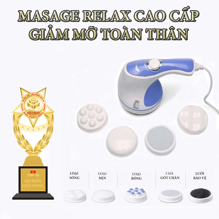 Máy mát xa cầm tay Relax and Spin Tone nhỏ gọn chất liệu cao cấp giúp lưu thông tuần hoàn khí huyết