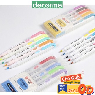 Bút đánh dấu 2 đầu ShiPai dupe Midliner - 1 chiếc phụ kiện văn phòng phẩm Decorme