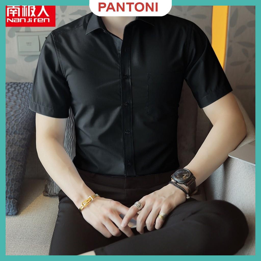 Áo sơ mi nam TAY NGẮN cao cấp - Chất liệu lụa , không nhăn, thoáng mát, thấm hút mồ hôi(SML) | BigBuy360 - bigbuy360.vn