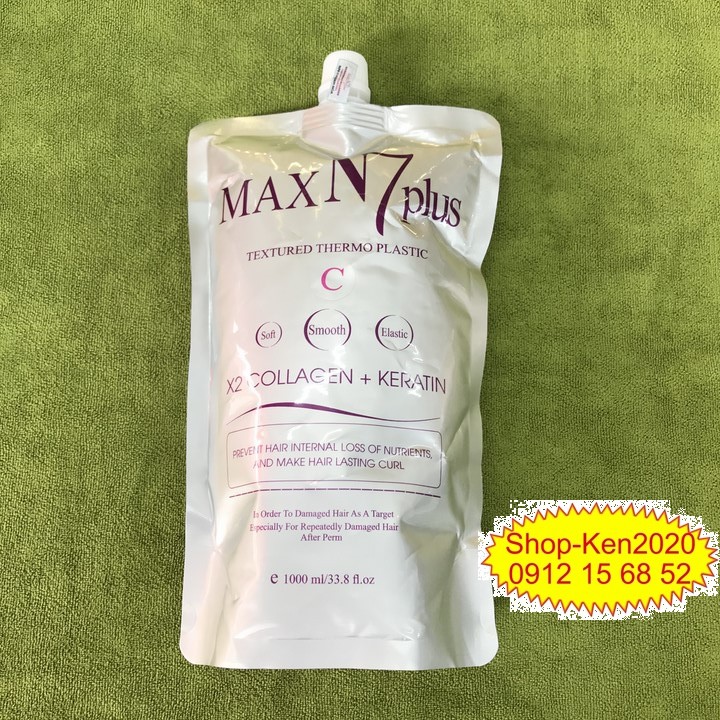 [Túi lẻ] Uốn duỗi ép tóc Max N7 Plus Collagen Keratin 1000ml A-B-C