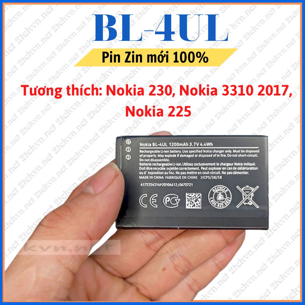 Pin xịn BL-4UL dùng cho Nokia 230, Nokia 3310 2017, Nokia 225 Dung Lượng 1200mAh